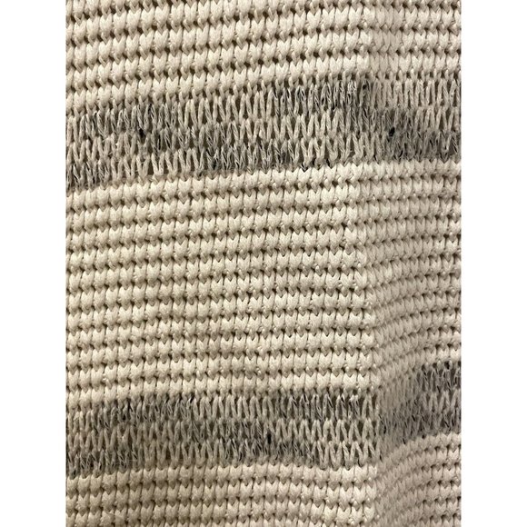 VINCE Popover White Knit Stripe Speckle Sweater Boxy Tunic Top sz.XS V340576442 - Picture 7 of 8